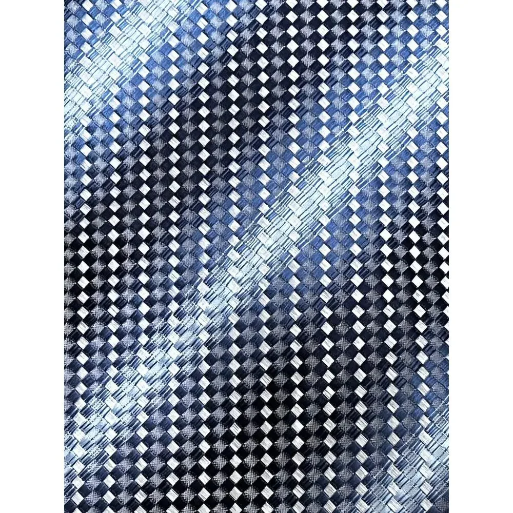 Botinelli Designer Men's 100% Silk Tie Blue Basketweave Pattern